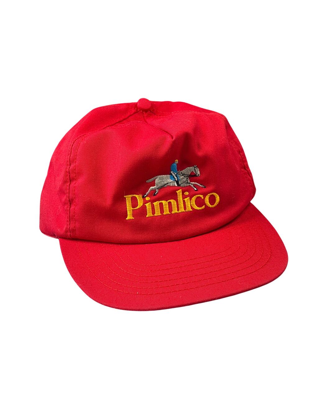 Vintage 90s Pimlico Horse Race track Embroidered Red Lion Wear SnapBack Hat